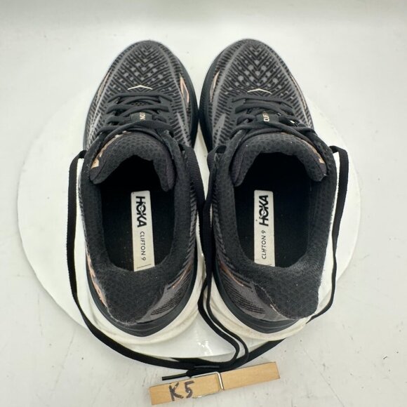 Hoka One One Clifton 9 Women Size 8.5B 1132211 BRGL Black Rose Gold Shoes - Picture 9 of 11